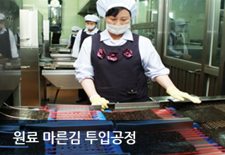 원료 마른김 투입공정